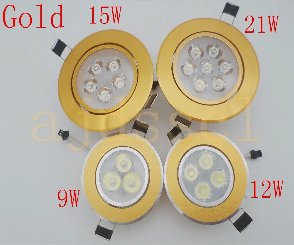 spot led encastrable moderne aluminium dimmable rond noir argent or intérieur maison
