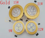 spot led encastrable moderne aluminium dimmable rond noir argent or intérieur maison