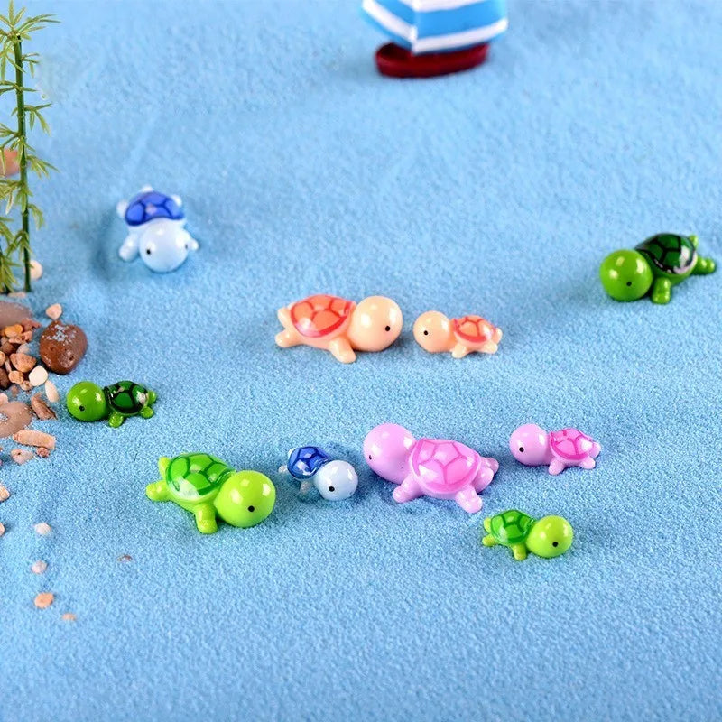 miniatures tortues mer résine décor jardin bonsaï maison figurines animaux colorées cartoon