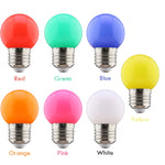 ampoules led couleur rouge vert bleu jaune orange rose blanc opalescent e27 360deg moderne