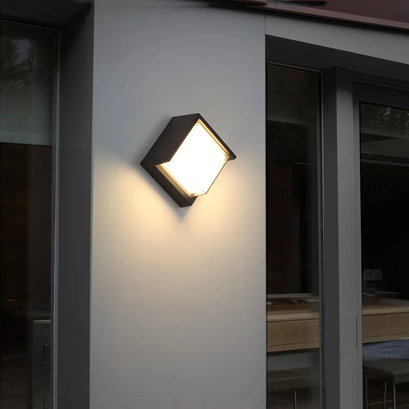 Detail de l'applique murale LED avec eclairage pour jardin