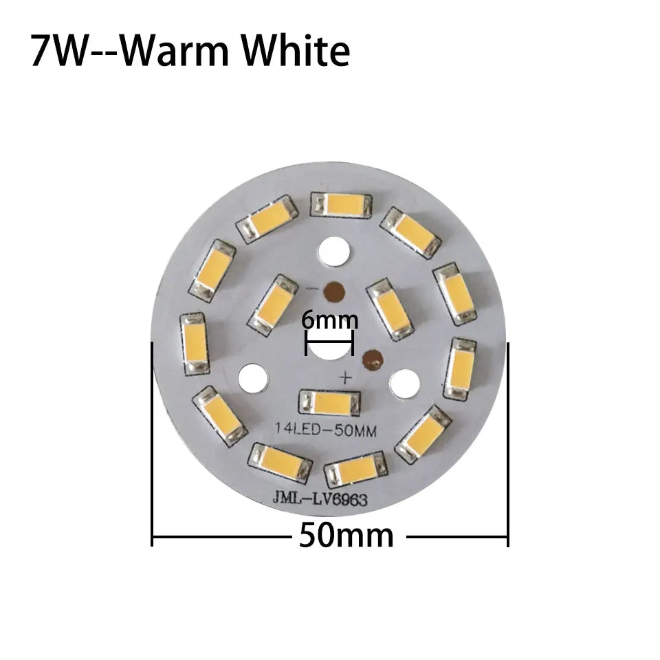 plaque led moderne 3w 7w 18w blanc pur blanc chaud diodes smd