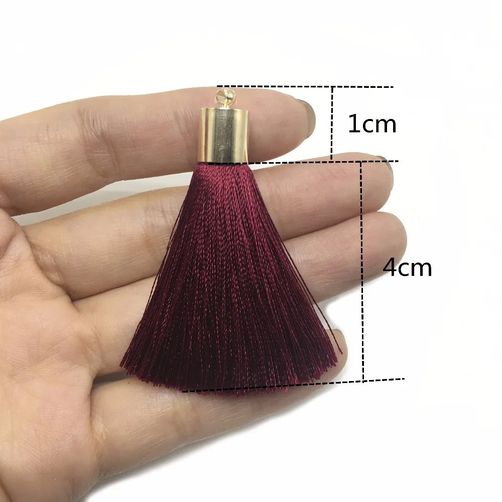 pompons soie couleur multicolore élégants moderne décoratif diy textile maison 5cm inclusion dorés