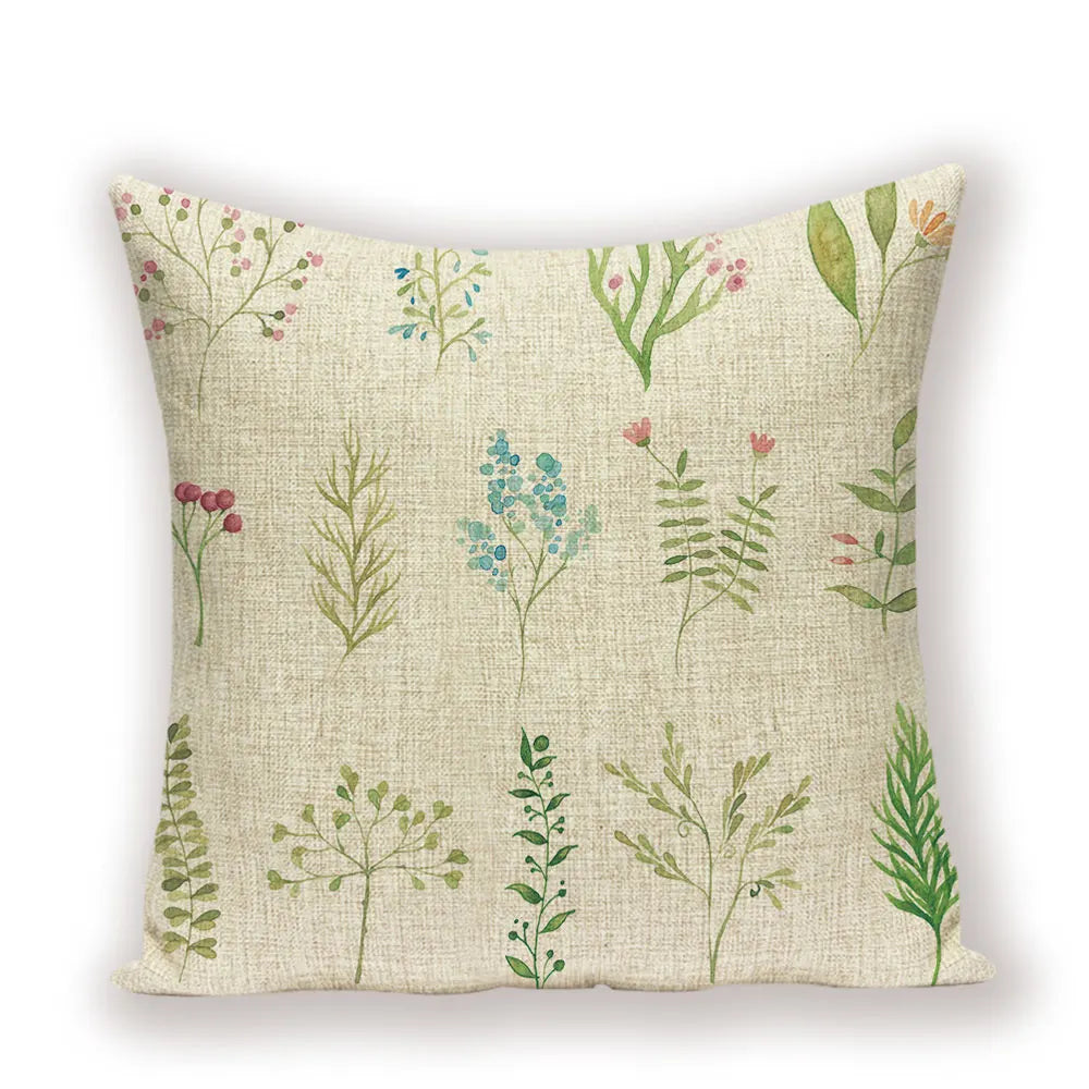 coussins décoratifs vintage fleurs simple beige vert rose bleu 45cm 45cm