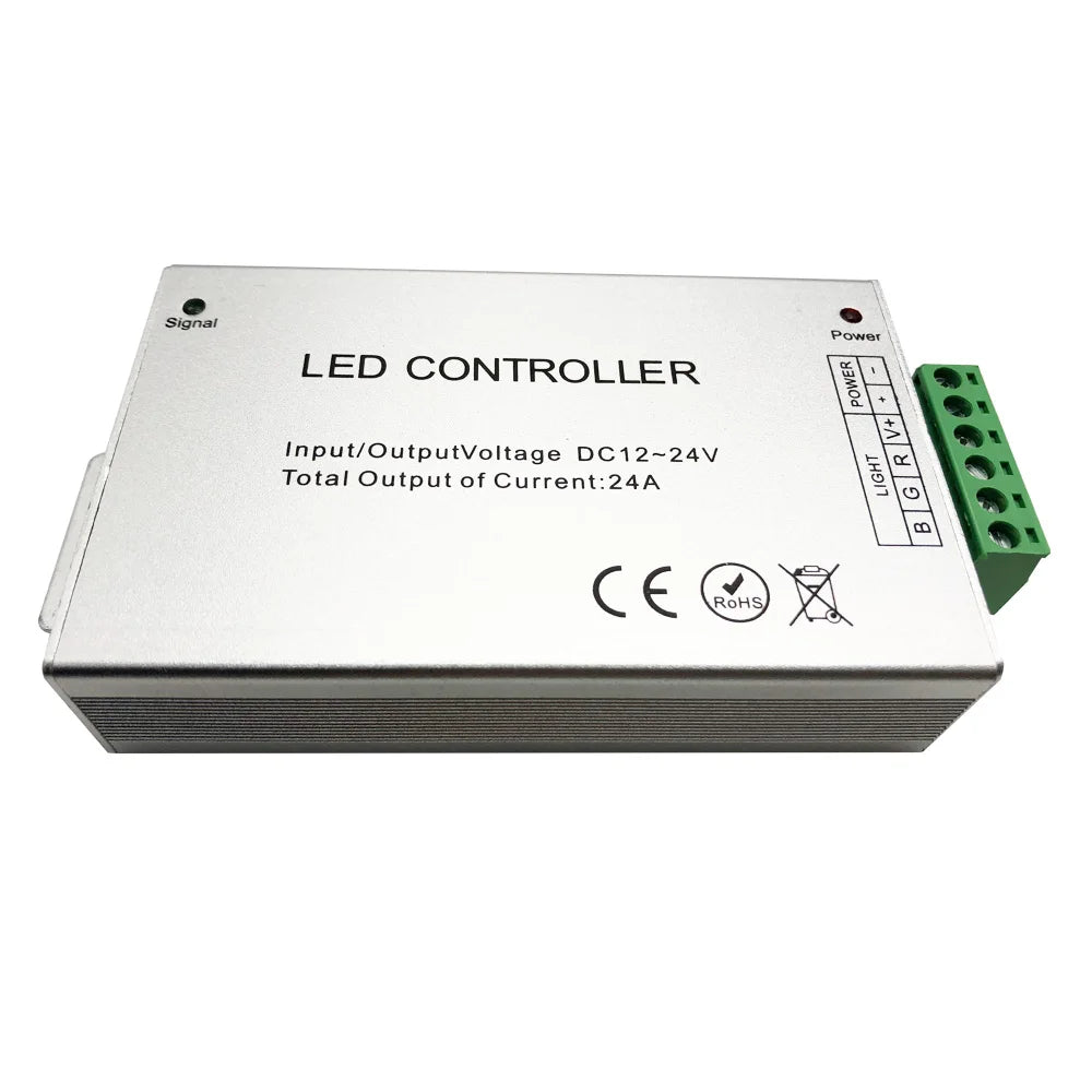 contrôleur led rgb 44 touches télécommande ir 288w 24v 5050 led bande lumière argenté