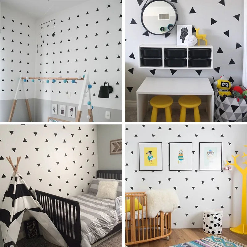 Sticker PVC imperméable pour salle de bain motif triangle