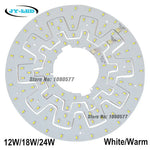 plaque led annulaire blanc moderne vis fixation 12w 18w 24w 270mm opalescent salon