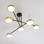 suspension lumineuse moderne minimaliste noir doré lumières led dimmable chaine