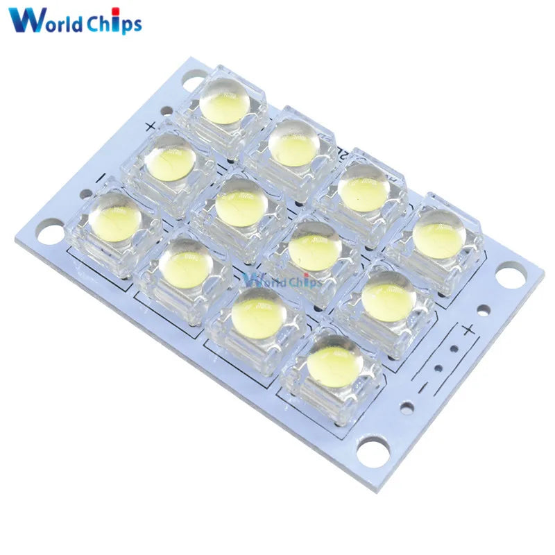 veilleuses led blancs 12 leds ronds jaunes carrés transparents moderne