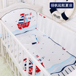 Parure de lit bébé 5 pièces en coton 3D blanc avec motifs dessin animé