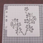 gabarits peinture fleuris modernes blanc marron bricolage scrapbooking décoration papierOpaque minimaliste