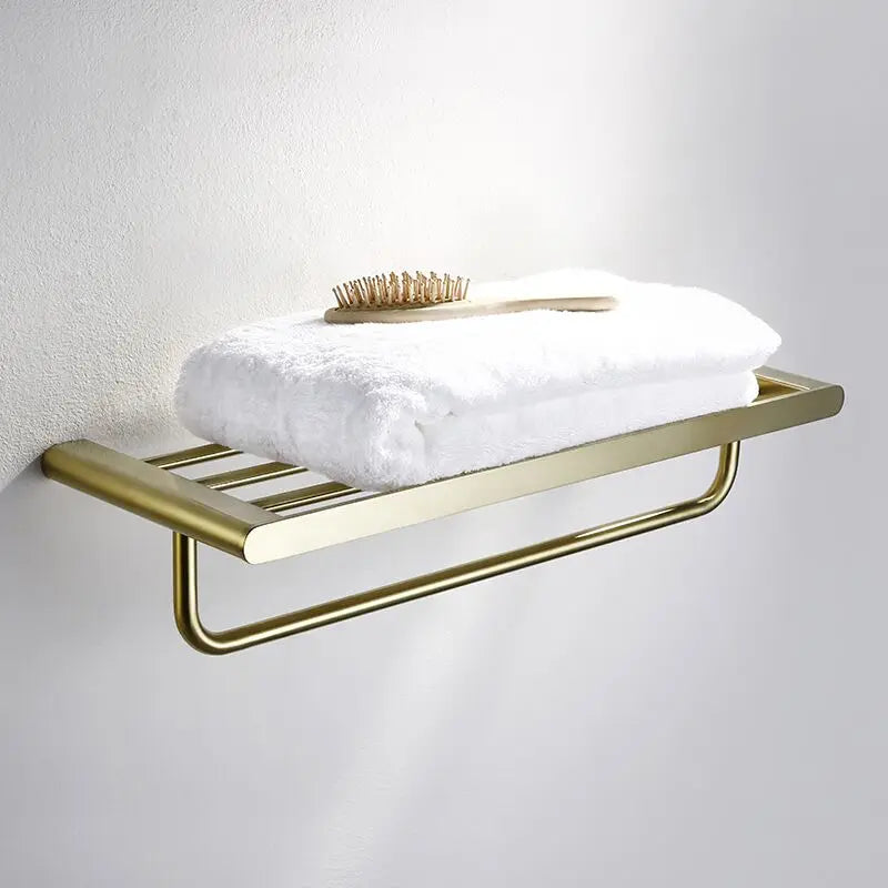 accessoires salle bain doré moderne étagère serviettes porte savon porte goblet porte serviettes téléphone