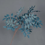Bouquet artificiel feuilles simples moderne vase transparent hauteur 92cm rouge foncé vertclair blanc