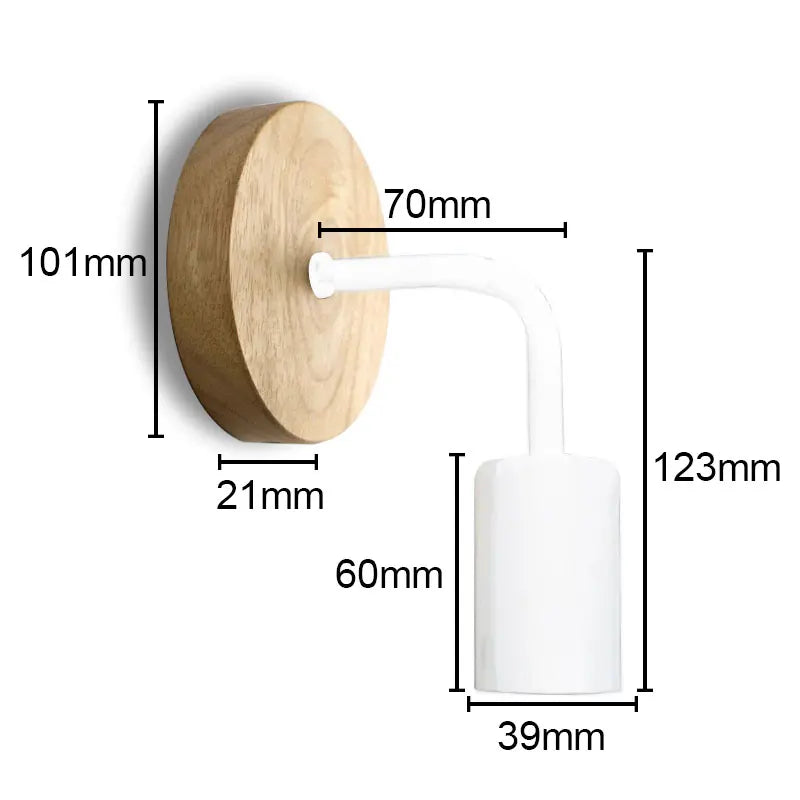 lampe murale industrielle vintage bois clair noir ampoule filament éclairage moderne fixée mur