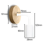 lampe murale industrielle vintage bois clair noir ampoule filament éclairage moderne fixée mur
