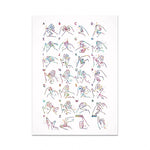 Cette illustration présente une variété de gestes des mains et de signes représentant différents concepts positifs et négatifs.