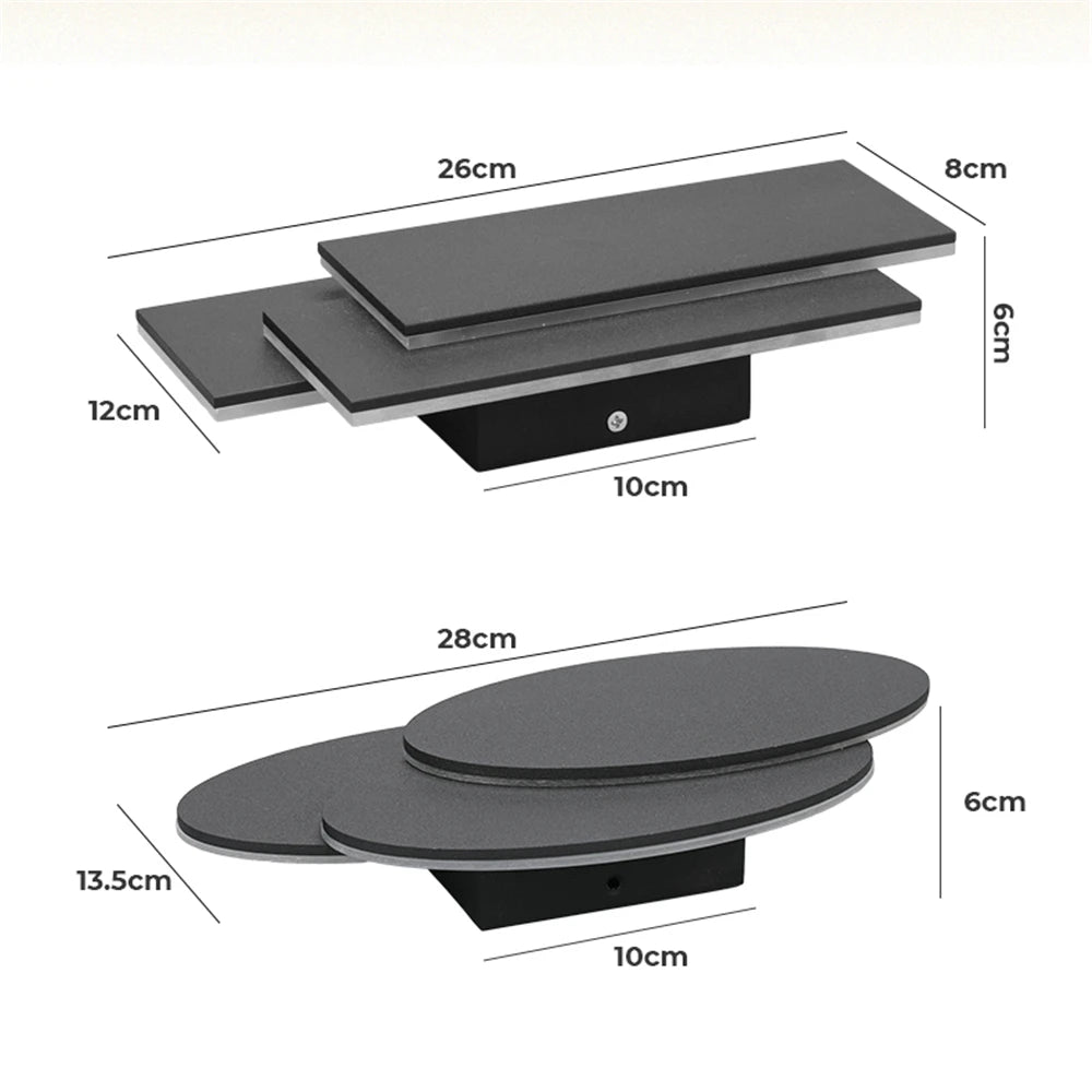 applique murale moderne led blanc noir éclairage quotidien minimaliste fixée mur
