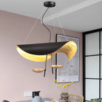 suspension lumineuse moderne noir doré texture métallique câble suspendu chambre salon étude