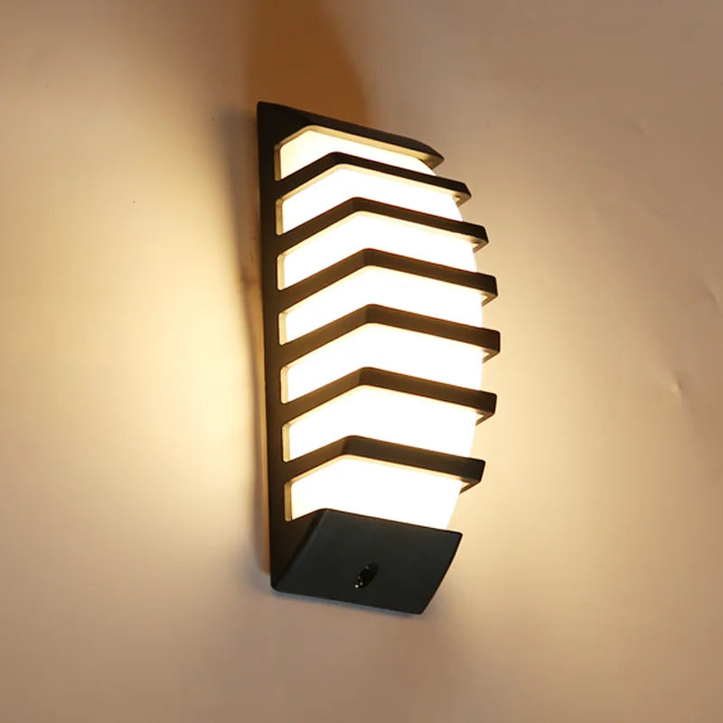 applique murale led moderne étanche noir blanc radar sensibilité mouvement 249 2000 lumens aluminium