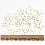 Pendentifs ange et élan en bois pour sapin de Noël