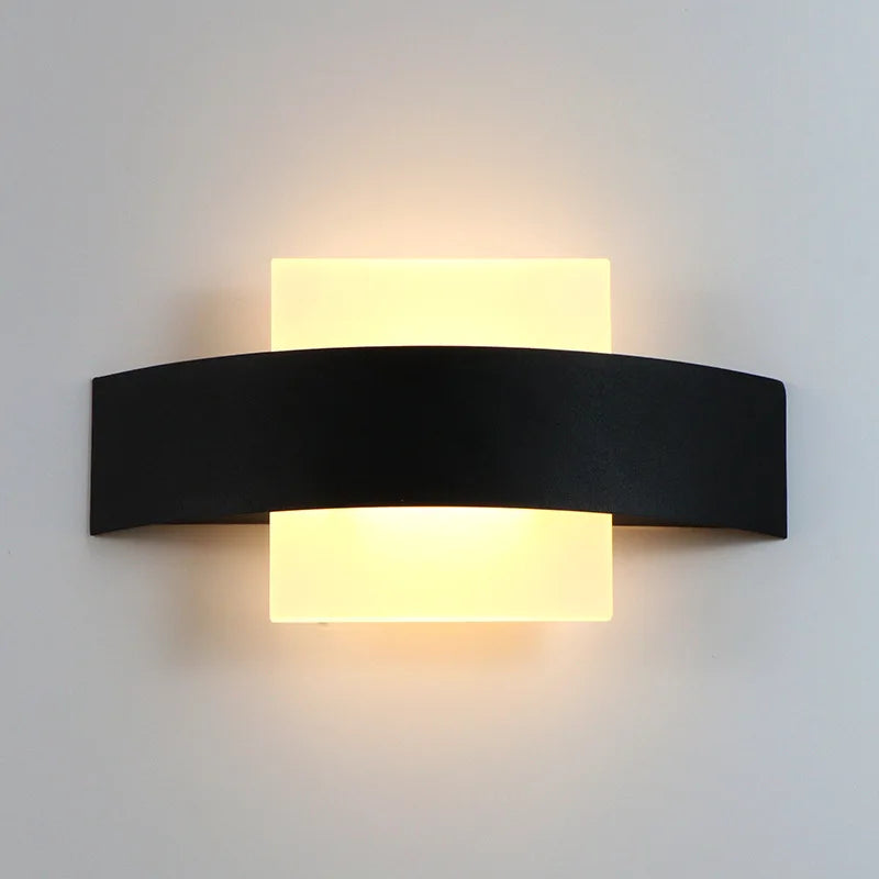 applique murale moderne noir blanc rectangulaire ronde 90 260V LED 60 249 lumens chambre