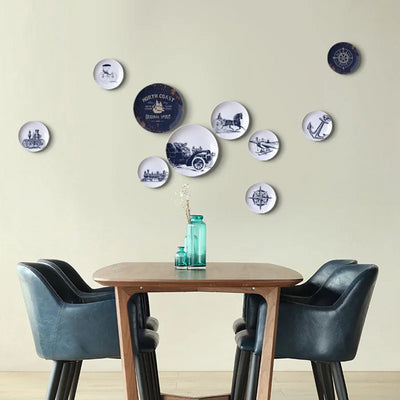Assiette murale en céramique style méditerranéen pour décoration salon