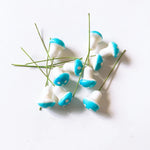 champignons artificiels blancs rouges roses bleus verts taches blanches décoration noël scrapbooking