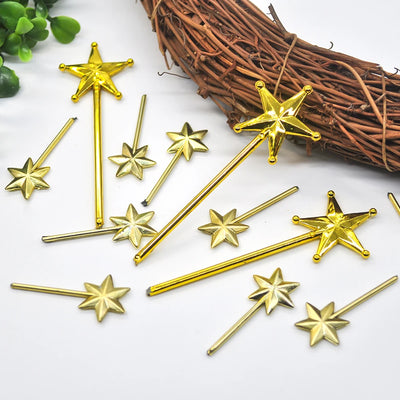 Lot de 24 étoiles dorées pour sapin de Noël