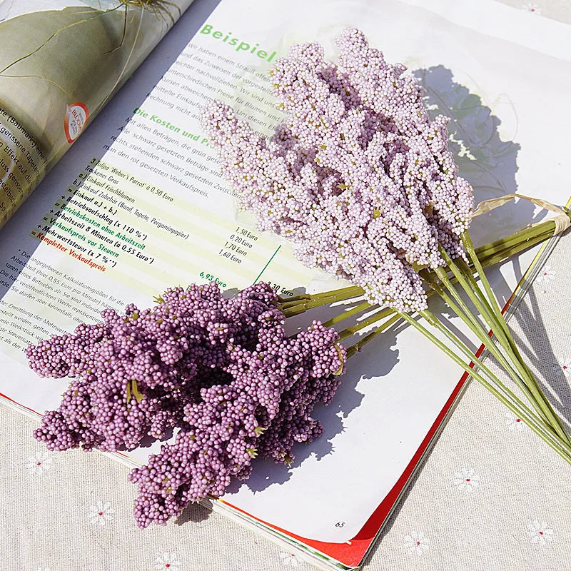 bouquet fleurs artificielles lavande violet blanc rose pâle decoration mariage anniversaire exterieur bricolage