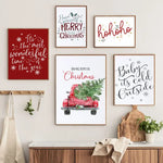 Variante couleur bordeaux de l'affiche arbre de Noël