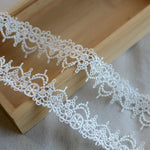 dentelle soluble eau noire blanche yards motifs floraux brodés tissu polyester couture decoration
