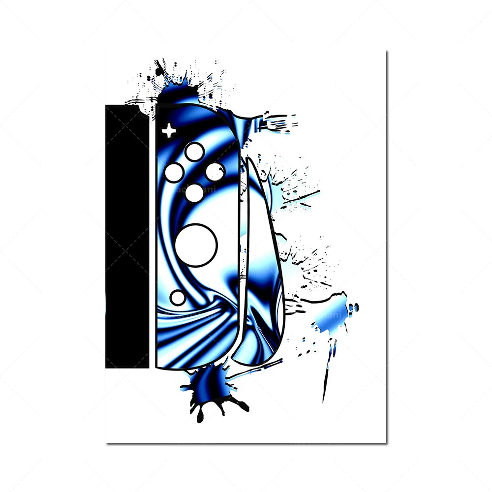 Une création artistique abstraite avec des formes, des lignes et des couleurs dynamiques.