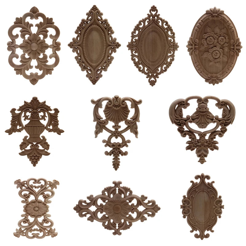 décorations murales bois ornements floraux baroque marron clairintage floral meubles parents armoires
