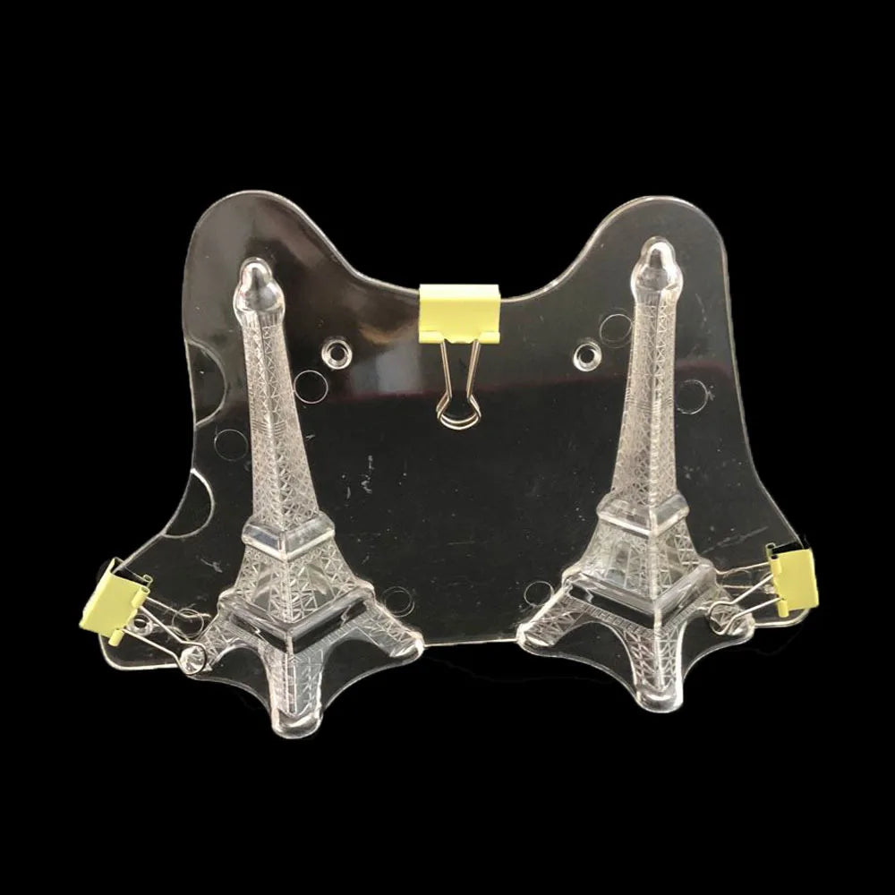 moule chocolat tour eiffel transparent deco pâtisserie oolits dorés fixations pâtisserie française