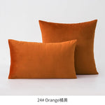 housse coussin violet velours doux décoration canapé chambre lit moderne unis 30x50cm 45x45cm