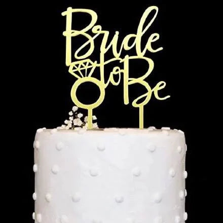 topper gâteau acrylique doré élégant motifs brillants festifs pique mariage anniversaire noël