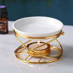 diffuseur huiles essentielles moderne céramique bougie parfumée tringle métal doré minimaliste salon décoration chambre