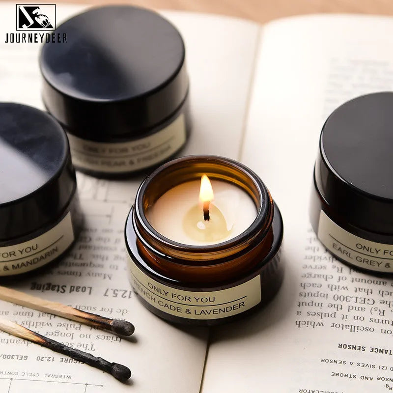 bougies parfumées aromathérapie marron noir minimaliste 30g ONLY FOR YOU françaisCADE LAVENDER