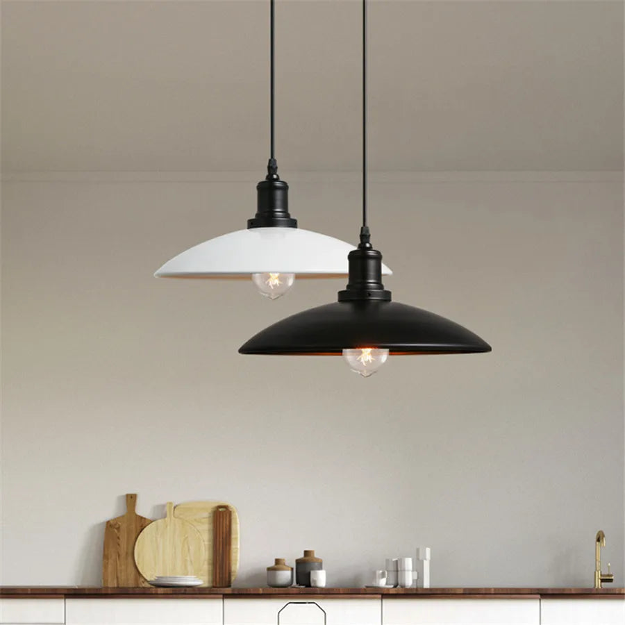 suspension lumineuse industrielle vintage fer noir ampoule led chaîne métallique salon chambrehôtel