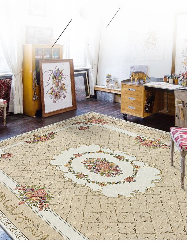 Tapis jacquard européen vert clair