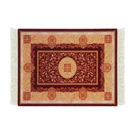 tapis floral orné anti dérapant rouge blanc vert bleu noir tissu caoutchouc