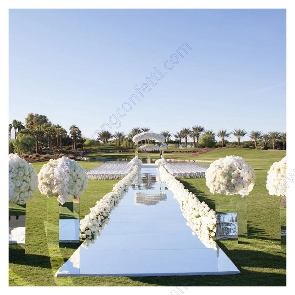 tapis mariage blanc brillant moderne élégant 100cmx10m 100cmx20m argent événement anniversaire noël