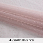 tulle rose clair noir points petits translucide délicat élégant polyester respirant tissu daim dobby