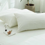 lot deux serviettes bain coton carreaux rose bleu beige gris vert blanc moderne