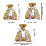 sac bonbons velours rouge rose bleu gris doré classique pompons ruban noué