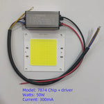 puce led cob 50w driver câbles lampadaire extérieur blanc jaune électronique