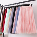 jupe tulle élastique classique femme rose gris noir vert bleu translucide junior printemps été