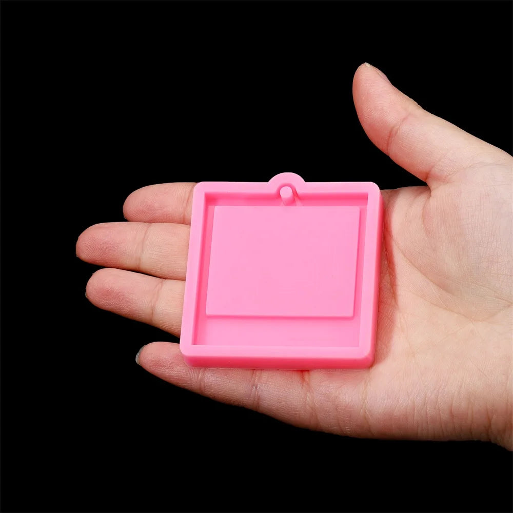 cadre photo silicone rose moderne minimaliste support plat lisse bijou artisanal bricolage