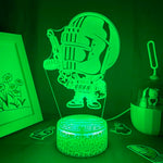 Lampe à lave 3D LED Killa sur bureau gaming