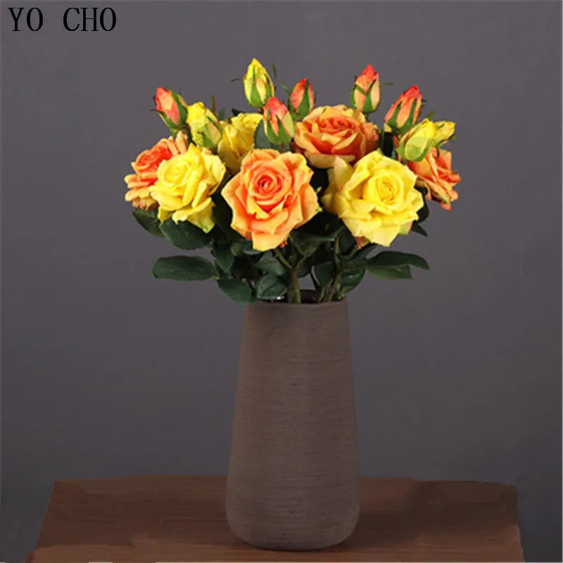 bouquet roses artificielles couleurs rose blanc moderne élégant décoration mariage intérieur